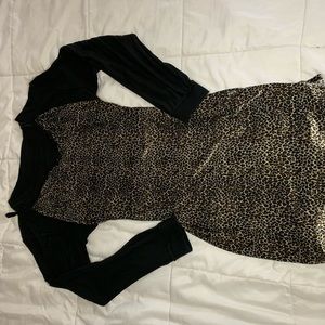 Vintage Leopard Slip Dress Maxi